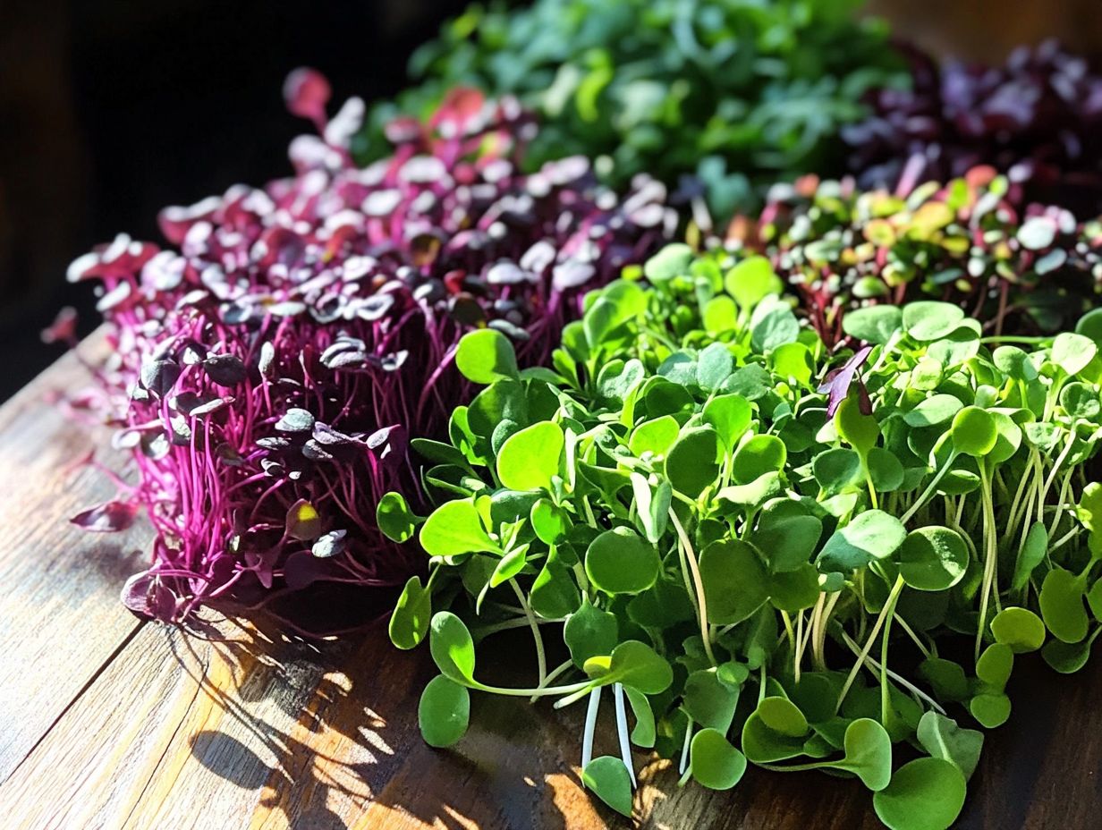 Colorful microgreens adding nutrition and flavor to meals