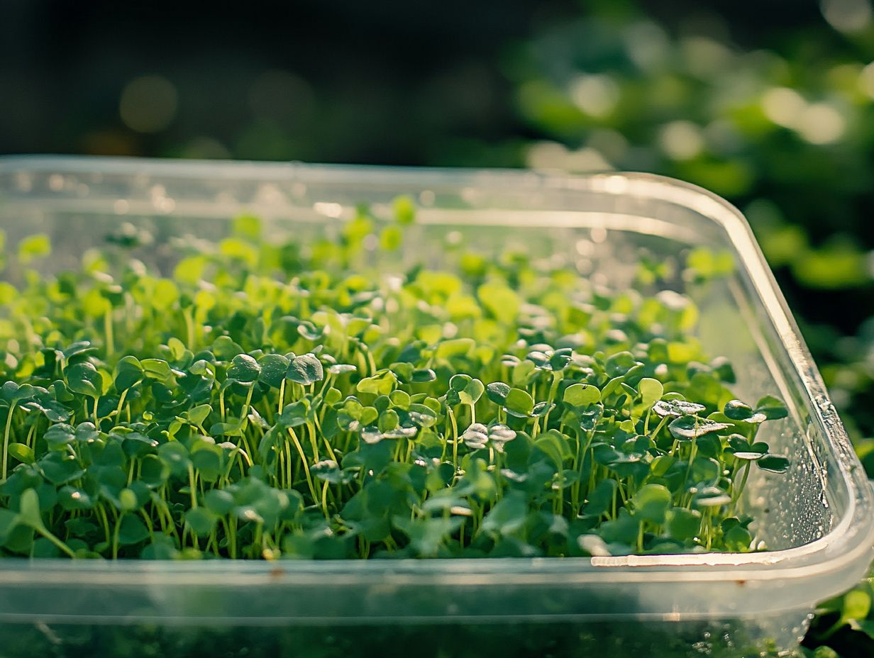 What is the impact of humidity on microgreen storage and how does it relate to the preservation of their nutritional value?