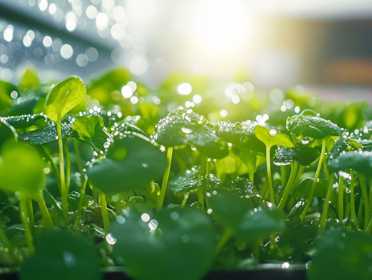 Illustration of the impact of water quality on microgreens