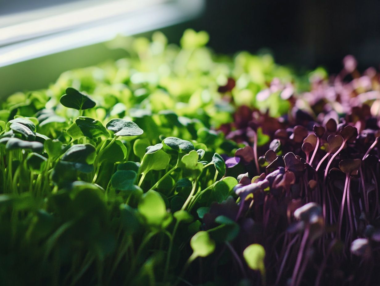 Illustration of light quality for microgreens