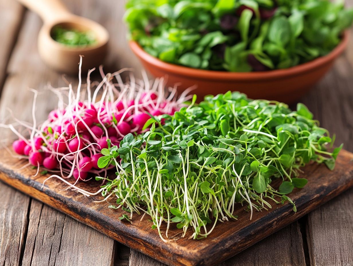 What specific nutrients are found in microgreens?