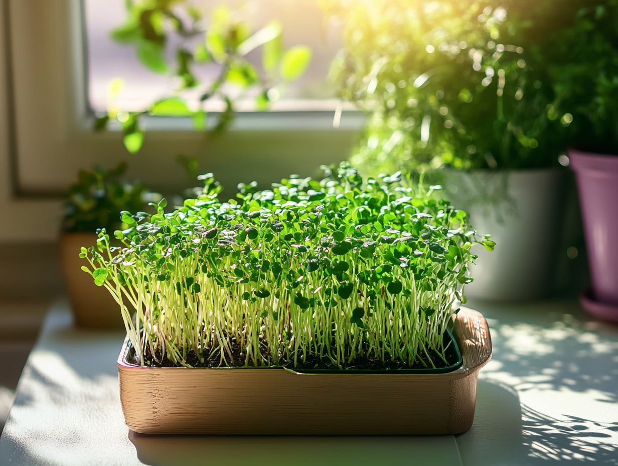 Why are proper light conditions important for microgreens?