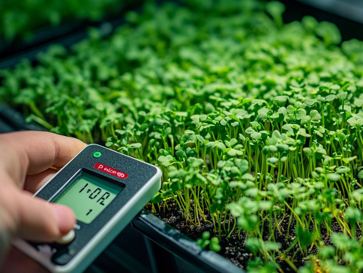 Solutions for troubleshooting pH issues in microgreens.