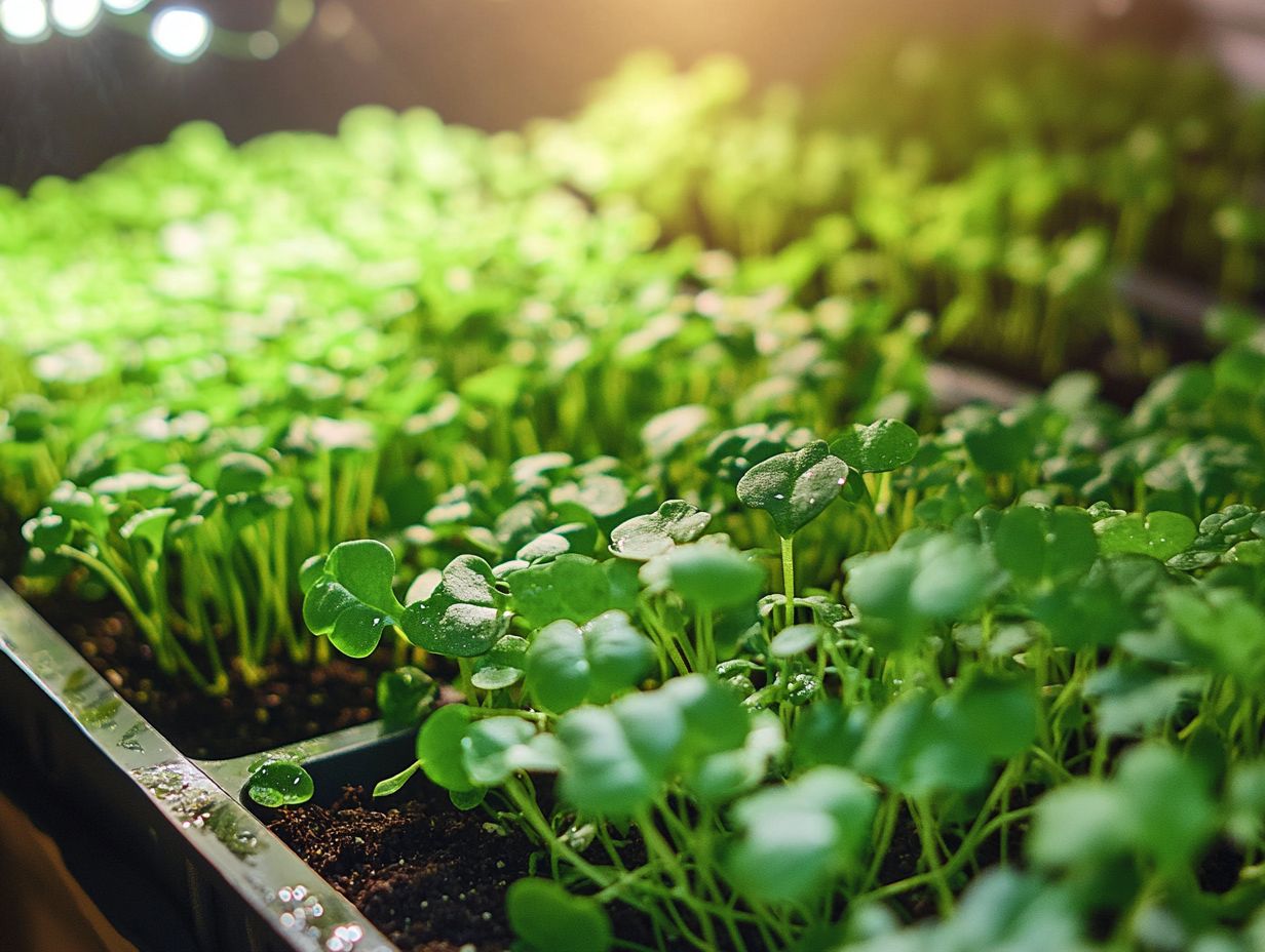 Illustration of Effective Lighting Techniques for Growing Microgreens