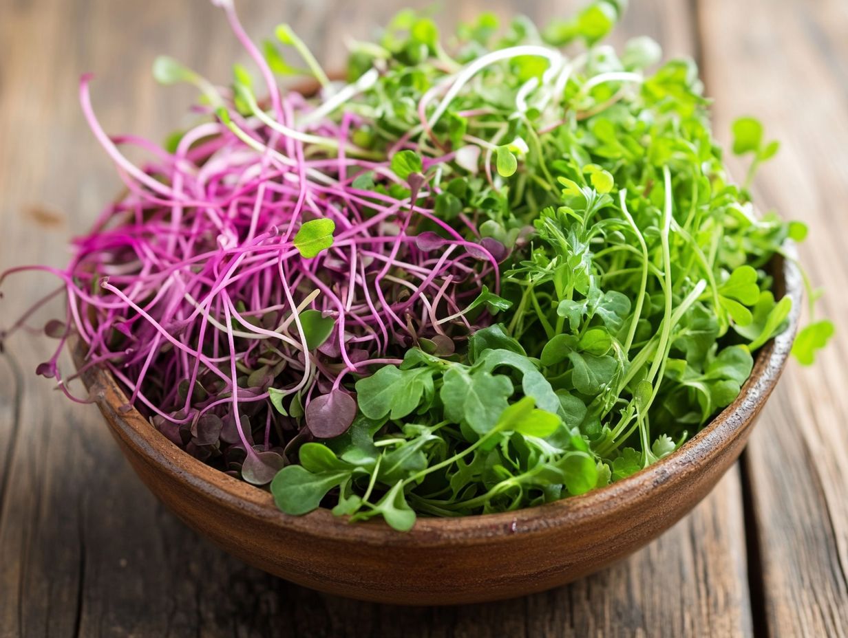 Illustration of factors to consider when selecting microgreen varieties for a healthy diet.