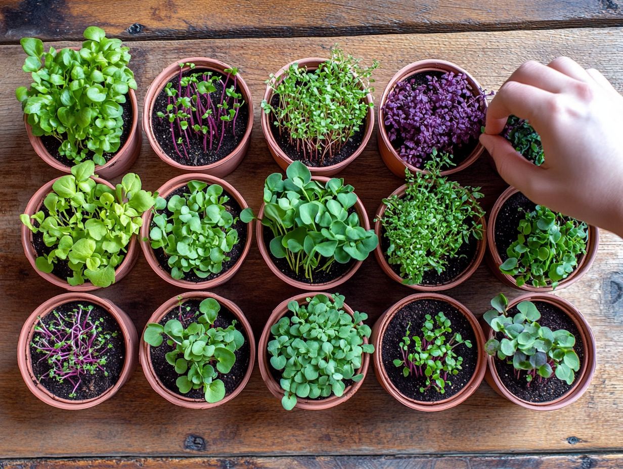 Image showing various types of microgreens