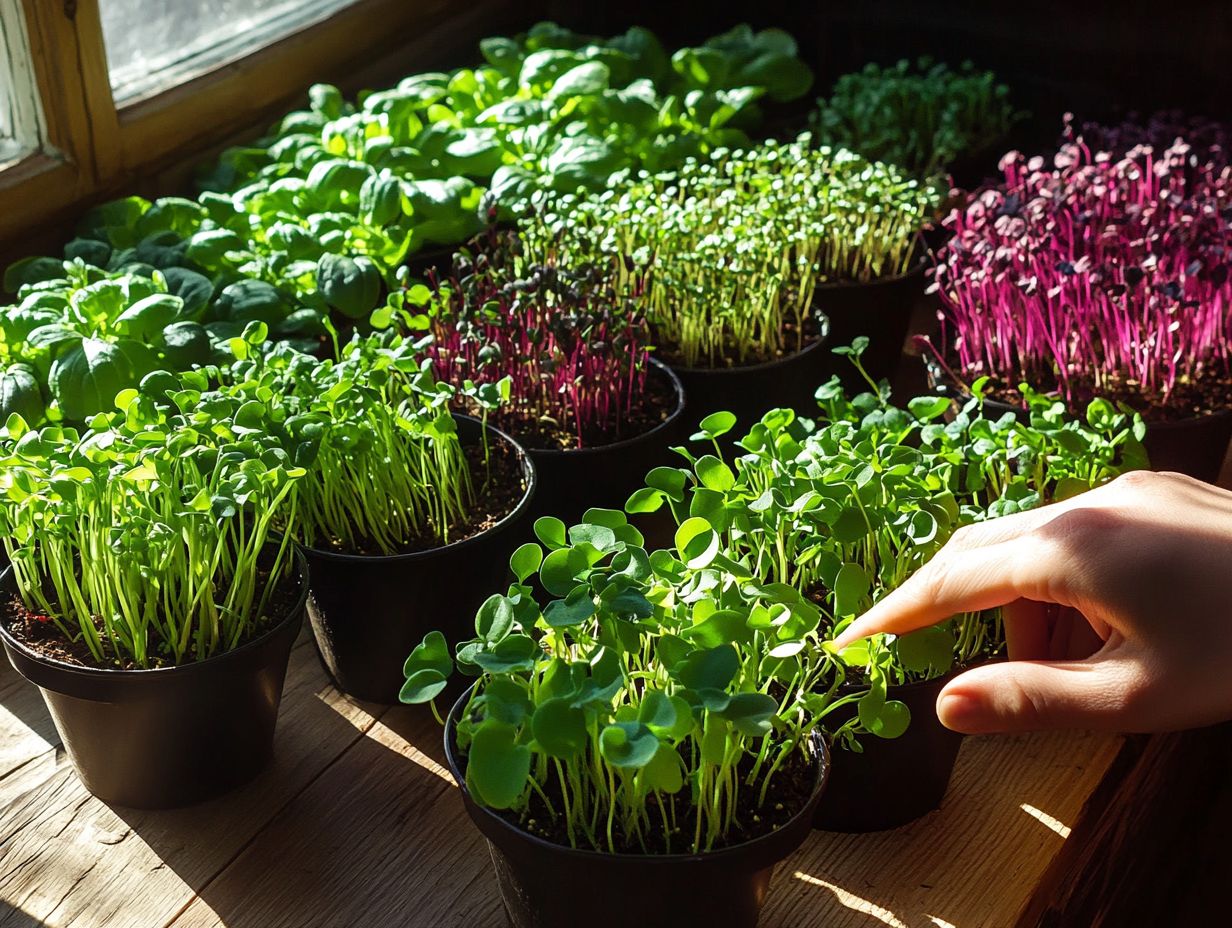 Watercress microgreens in a vibrant dish.