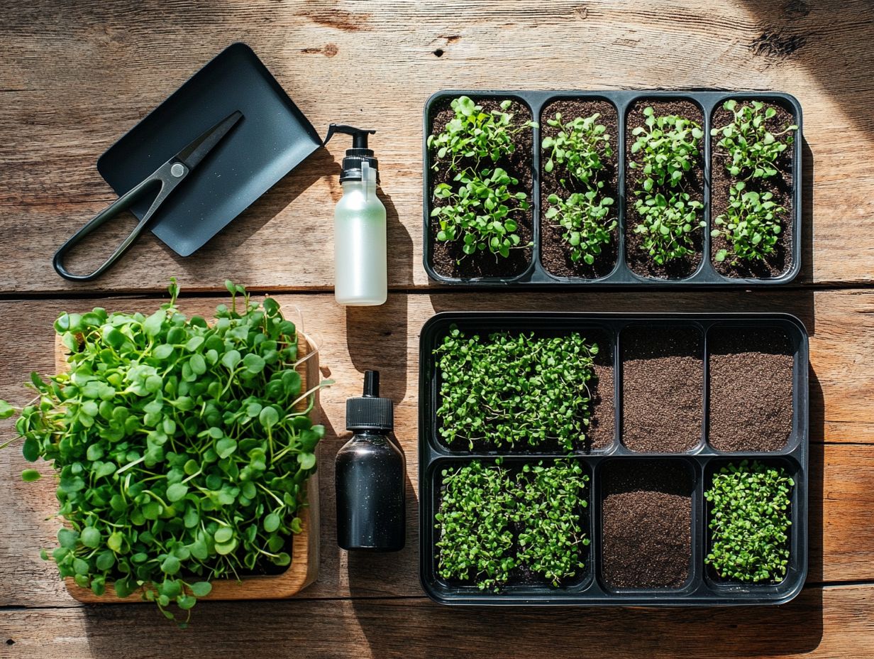 Illustration of recommended suppliers and online stores for microgreen supplies