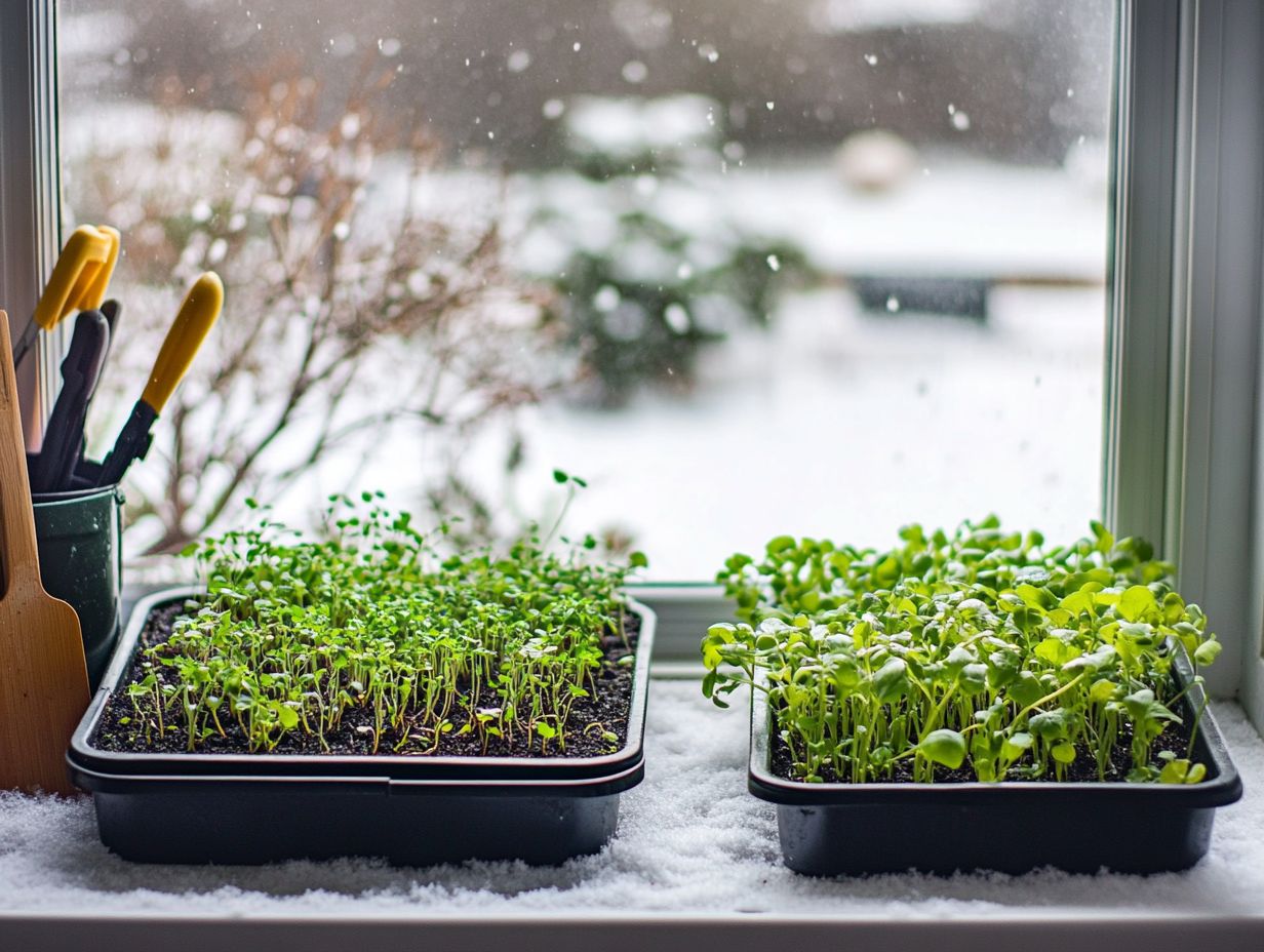 Image showing various microgreens suitable for winter growing.