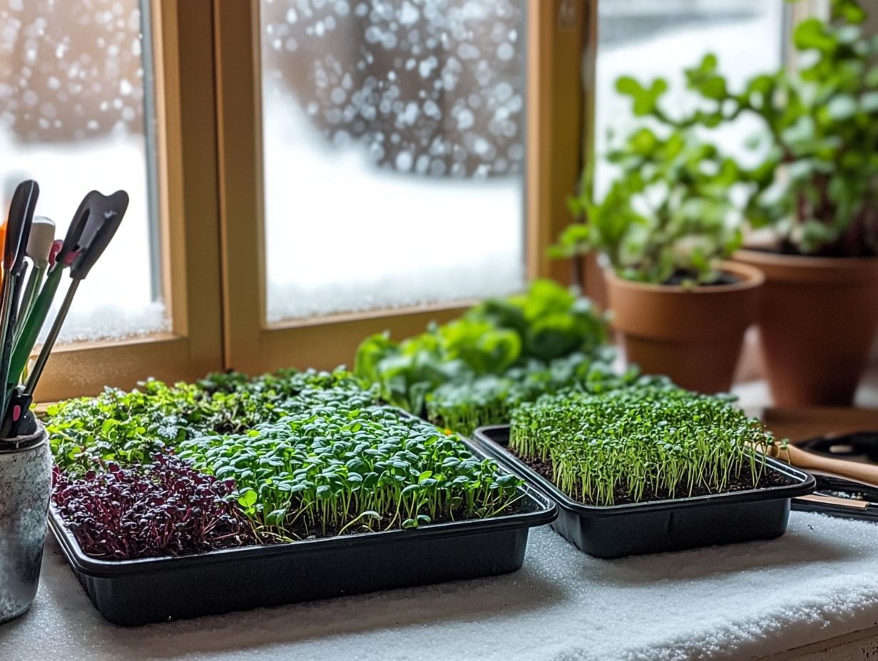 Image depicting frequently asked questions about growing microgreens