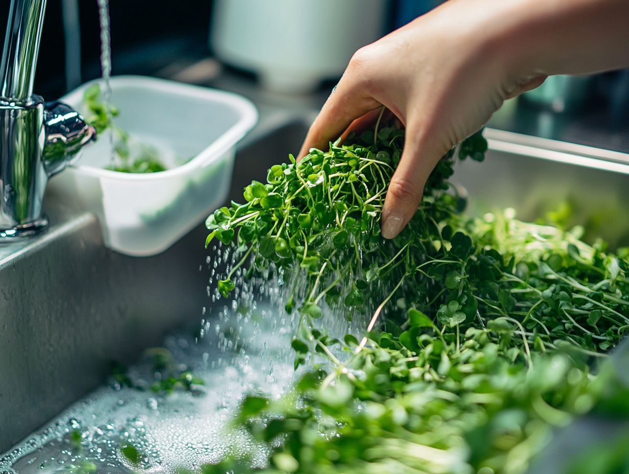 Washing Microgreens Properly