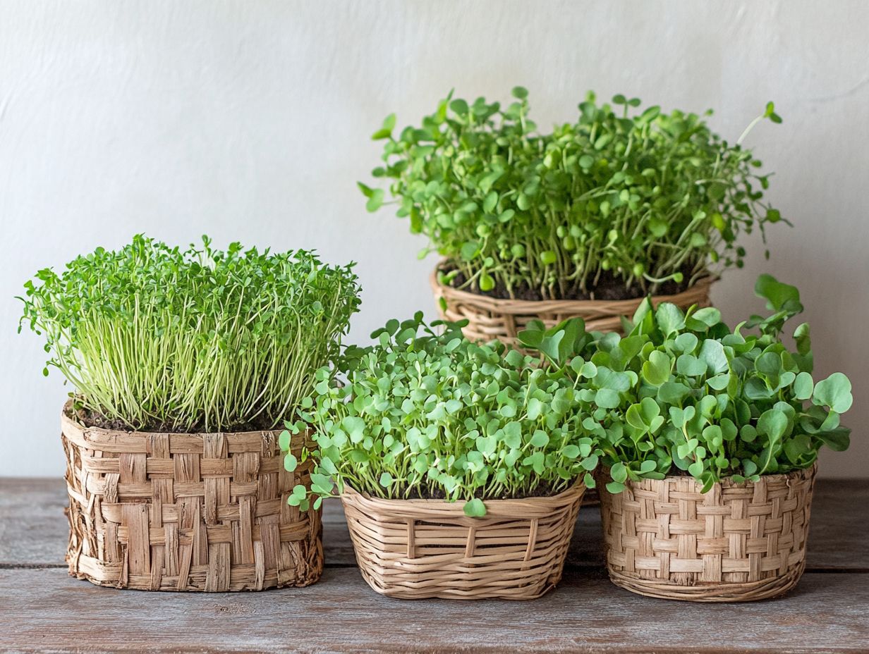 A collection of top 5 microgreen harvesting baskets