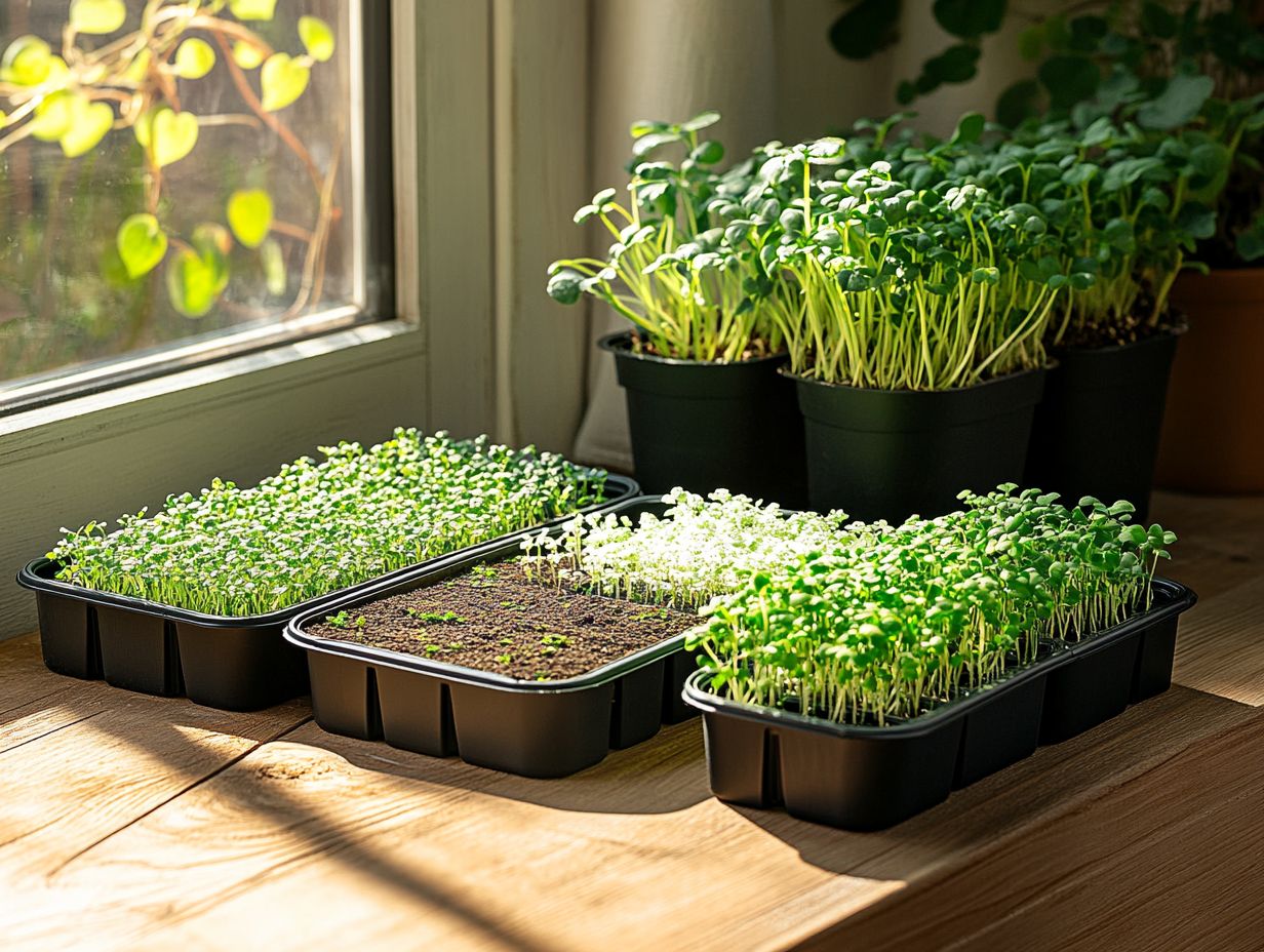 Freshly grown microgreens at home for healthier meals