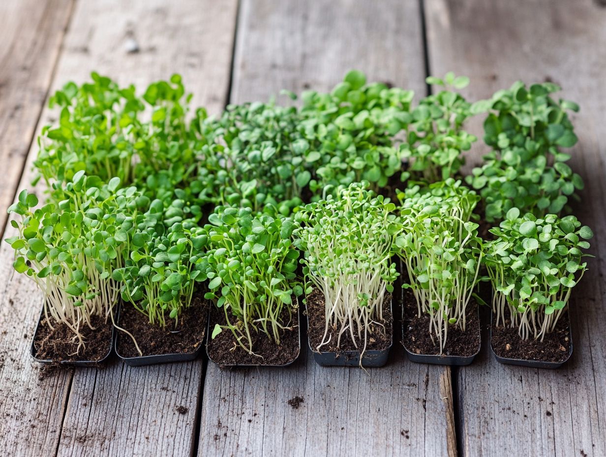 Illustration showing factors affecting microgreen growth