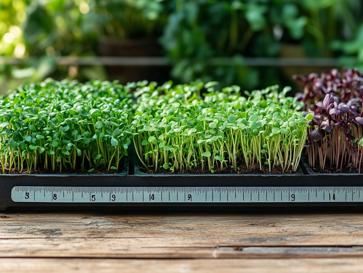 Visual representation of factors influencing microgreen growth rates.