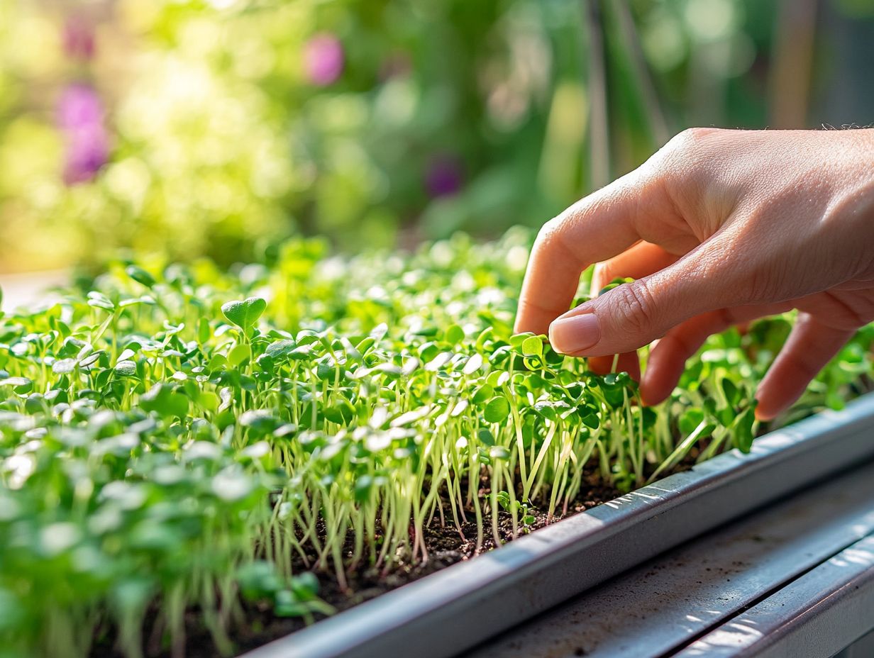 Visual guide for frequently asked questions about microgreens