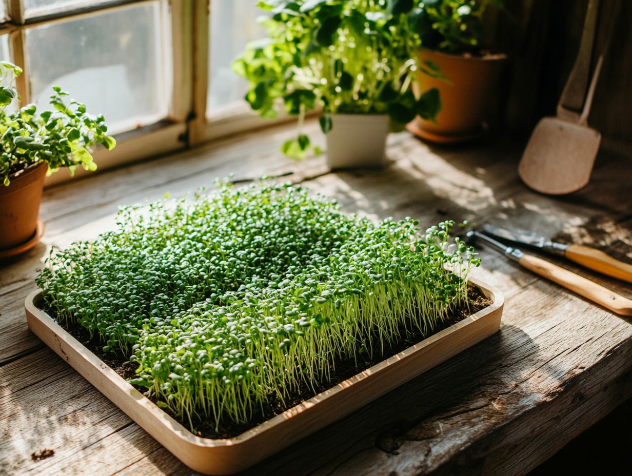 Planting and Growing Microgreens in Sprouting Trays