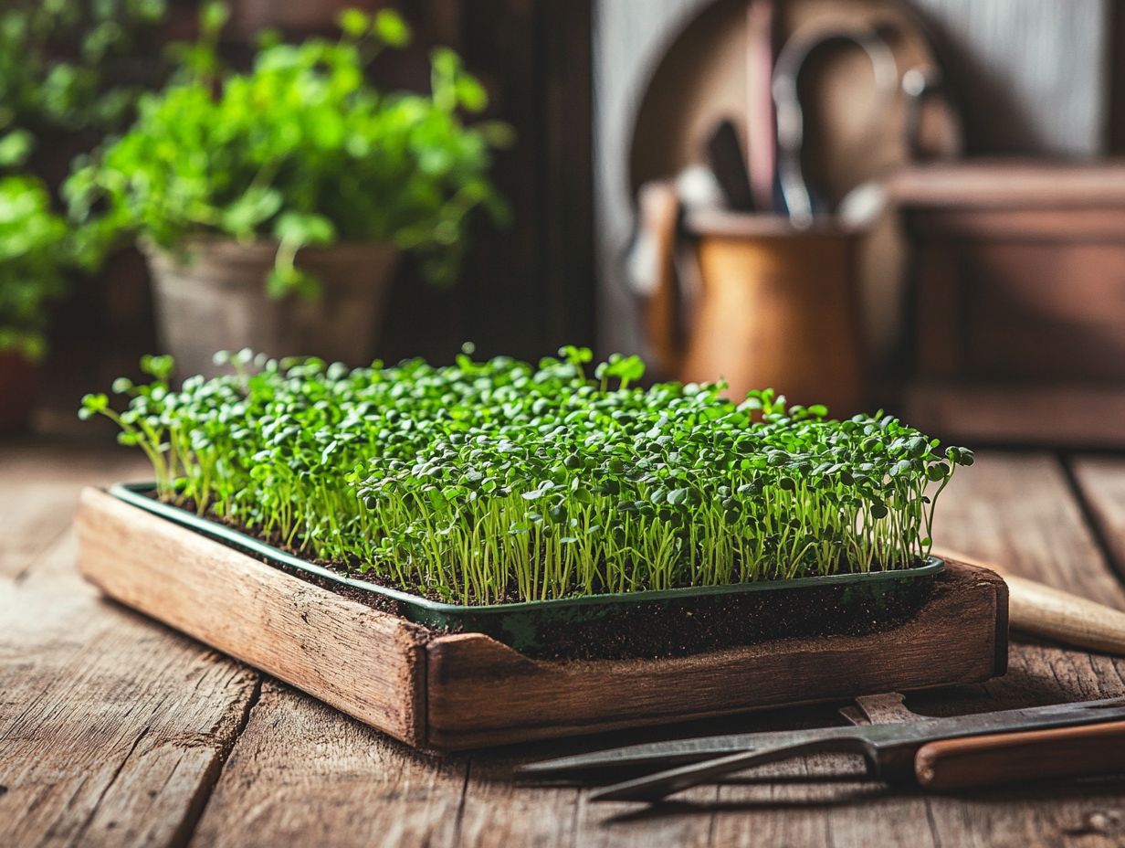 Image showing frequently asked questions about sprouting trays and microgreens