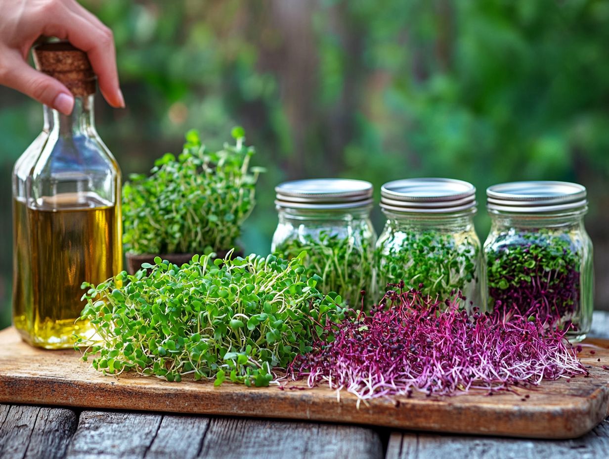 Enhancing flavor in microgreens