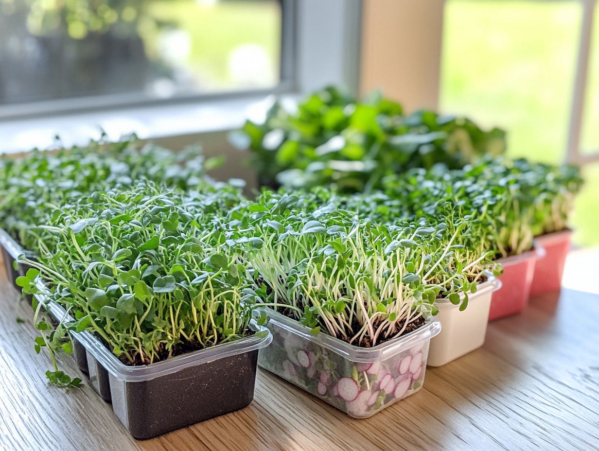 Illustration of microgreens and their health benefits