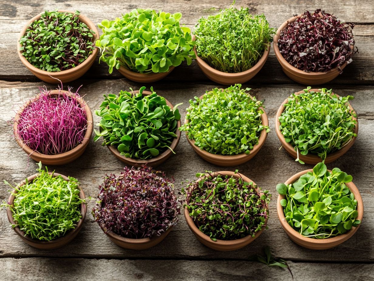 Colorful microgreens adding nutrition to meals