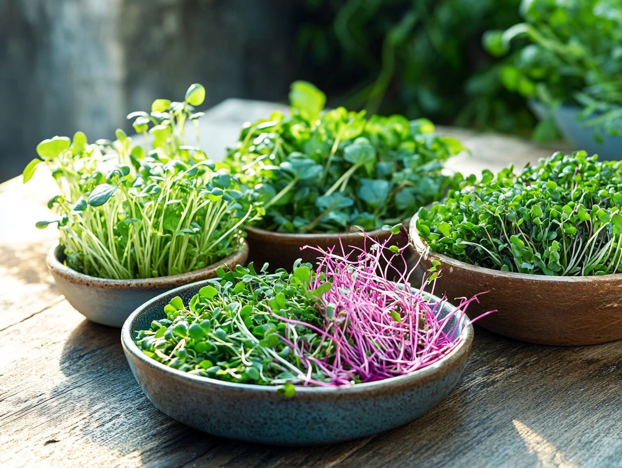 Infographic summarizing the benefits of microgreens