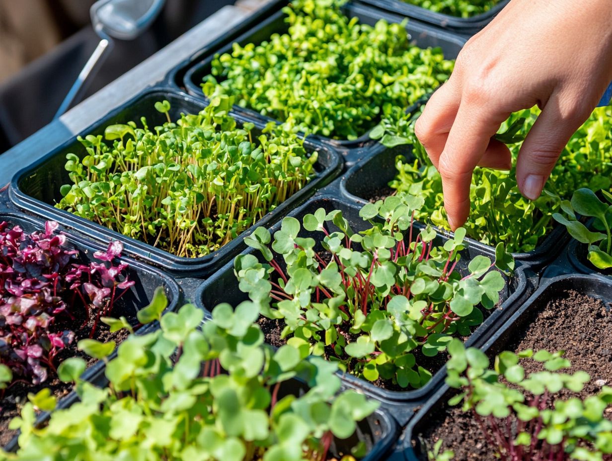 A variety of microgreens suitable for beginners