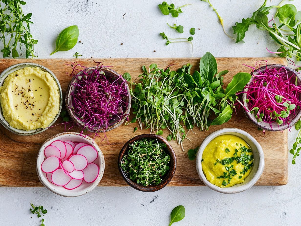 Fresh Basil Microgreens in a Dish