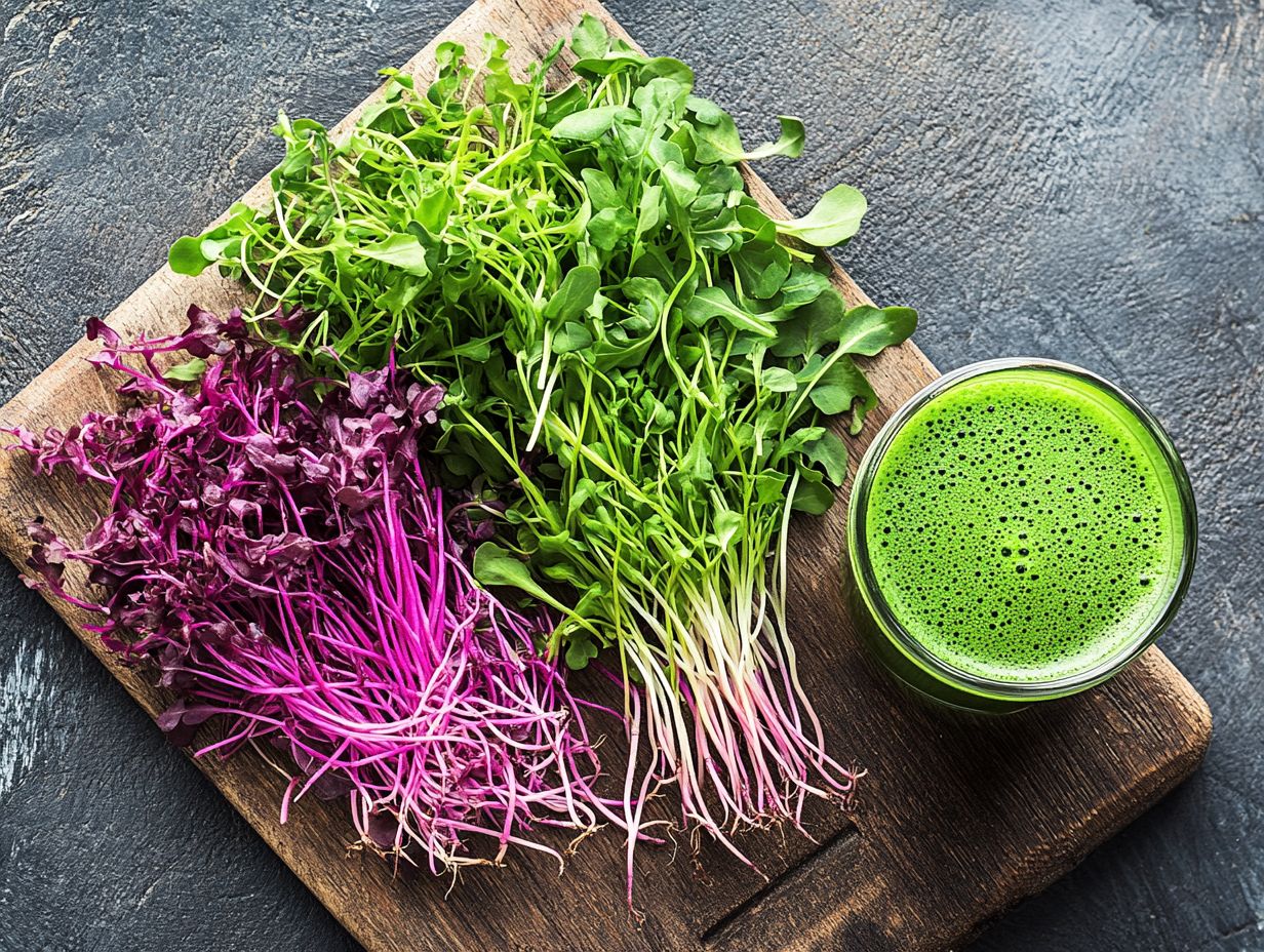 Image showing tips for juicing microgreens