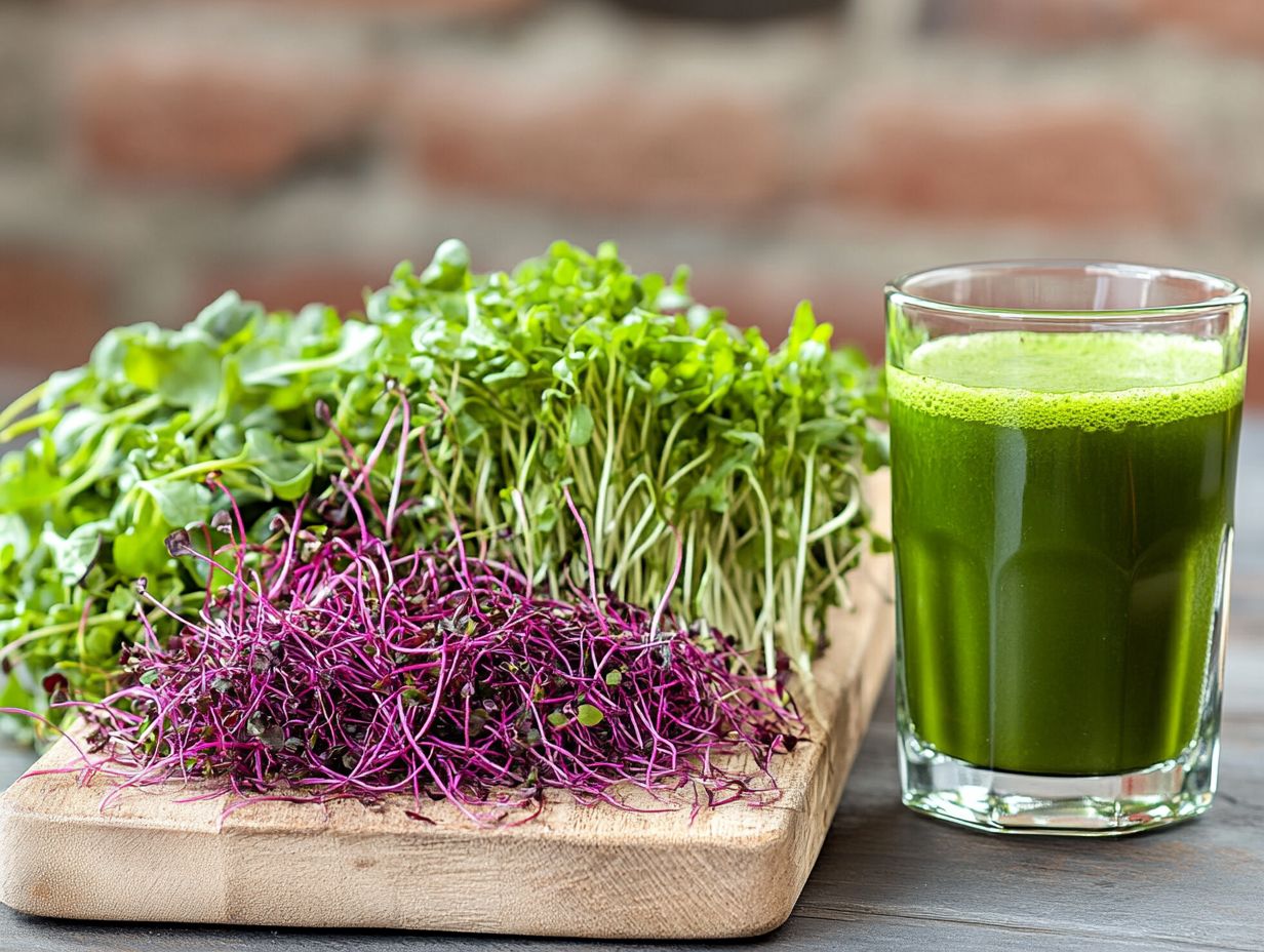 Image showing tips for juicing microgreens