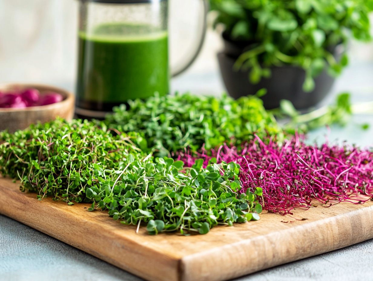 What is the nutritional value of microgreens for smoothies?