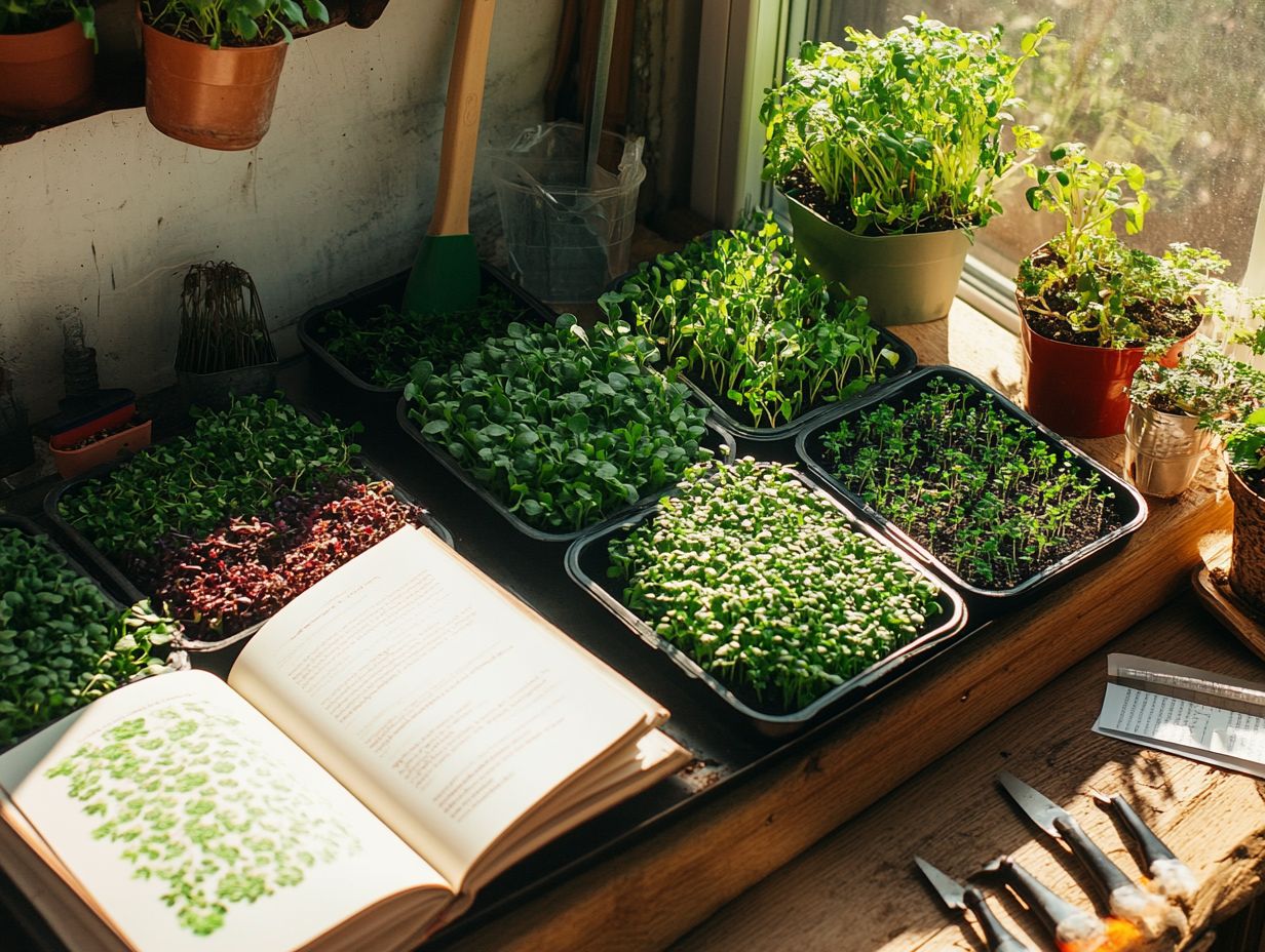 A variety of tools for successful microgreen growing