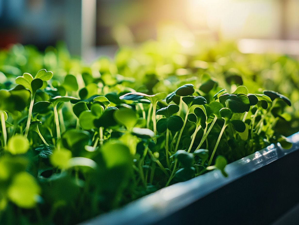 Visual representation of questions about microgreen growth.