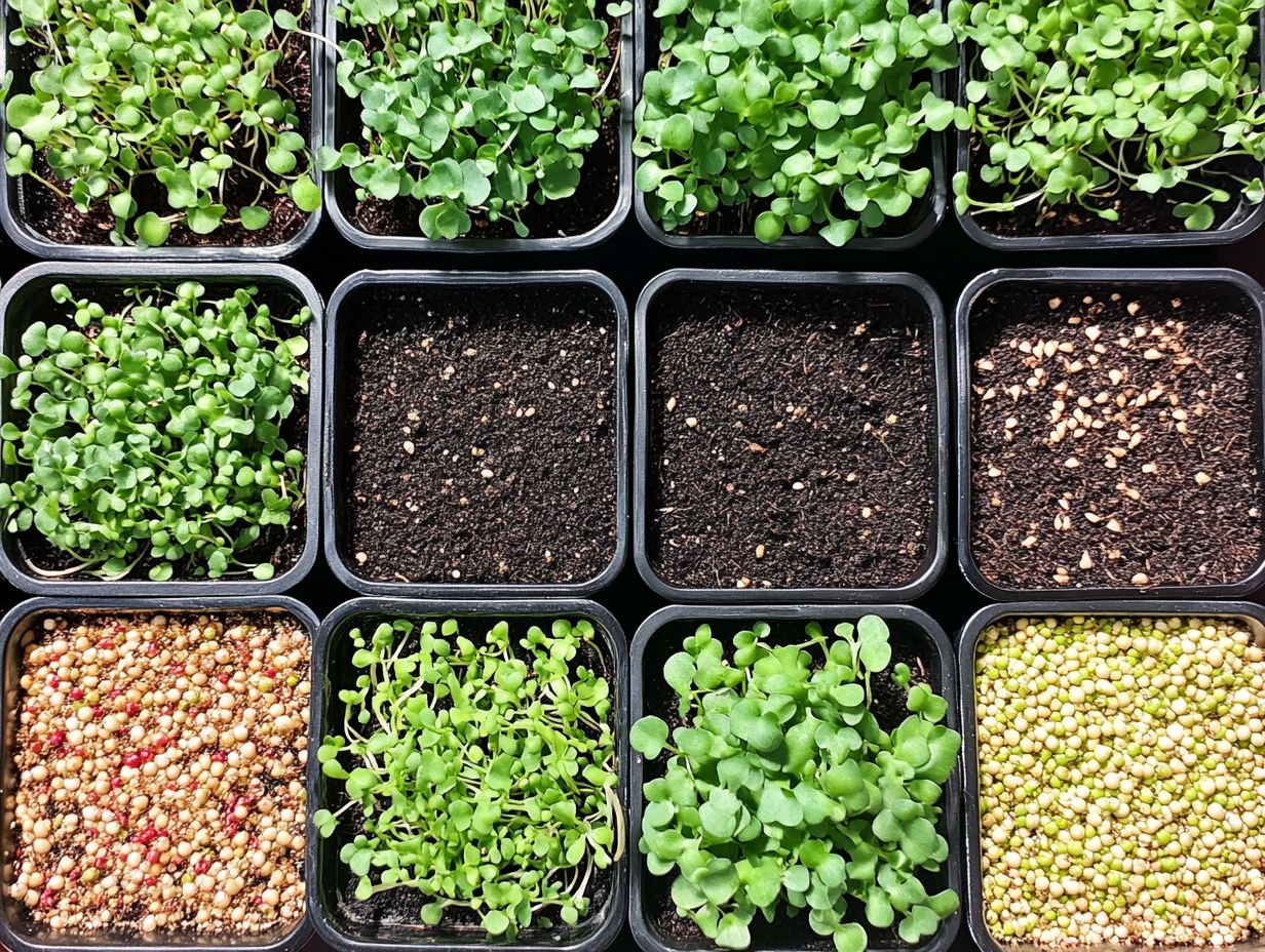 What soil is best for microgreens, particularly in home gardening?