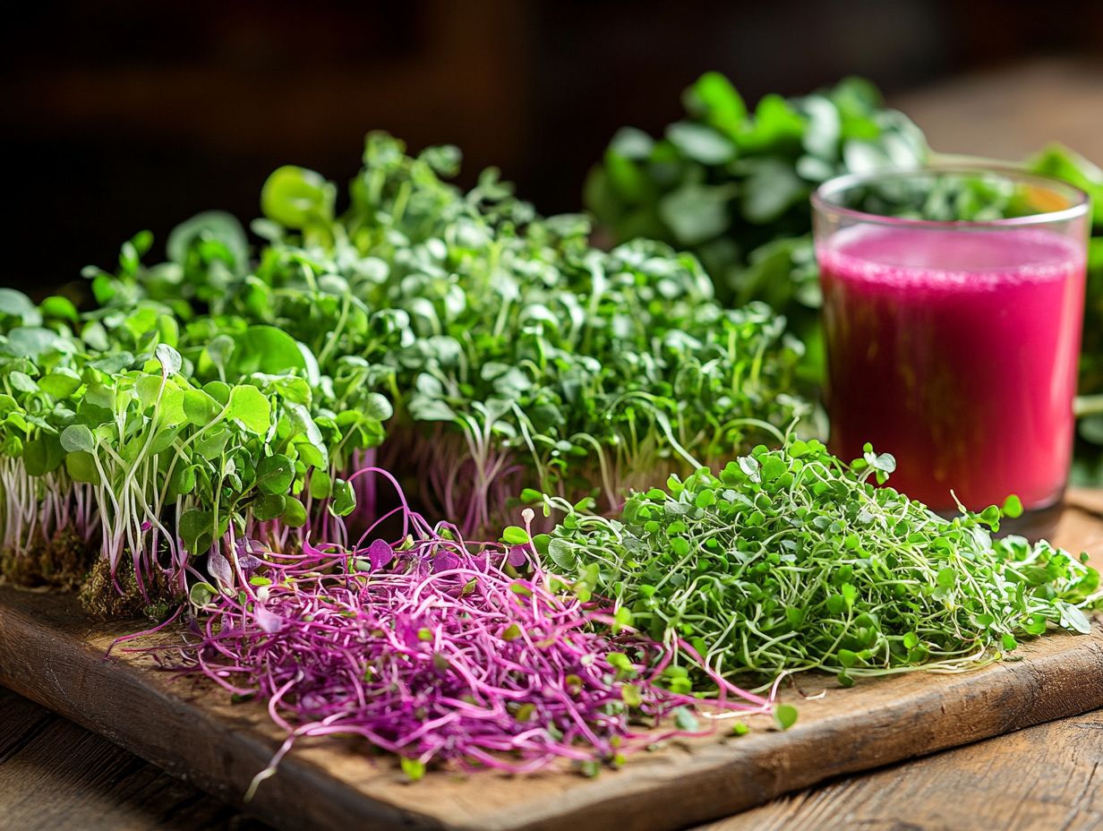 Various Microgreen Varieties for Juicing