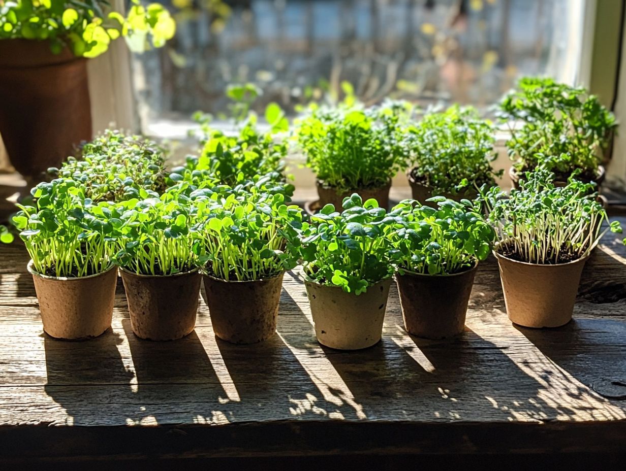 Colorful microgreens displayed on a gourmet salad